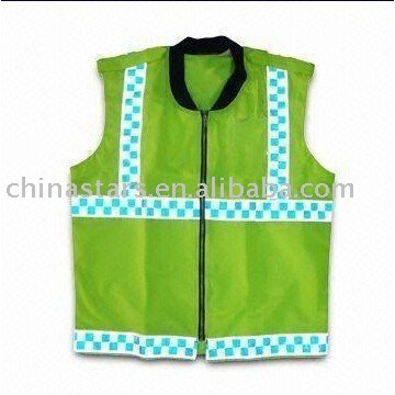 yellow high visibility warming reflective safety vest